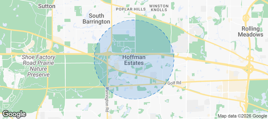 Hoffman Estates Airbnb map